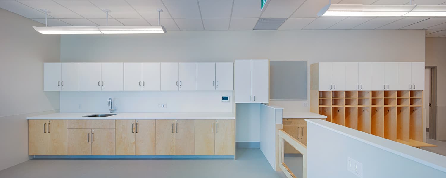 Richmond Early Childhood Development playroom and kitchen